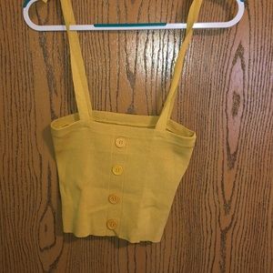 Adjustable strap mustard yellow tank never worn